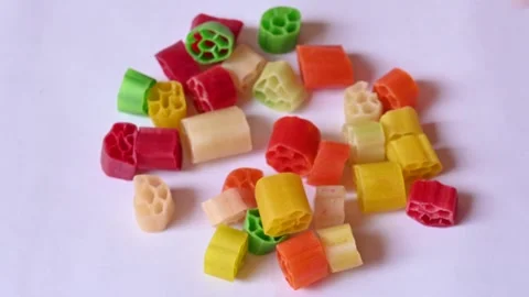Raw fryums snack. Stock Footage 254466098