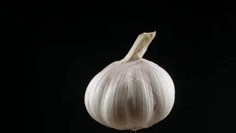 Raw garlic close up Stock Footage 102177660