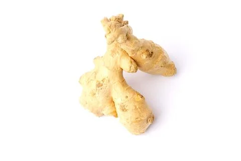 Raw ginger isolated on white background, Stock Photos