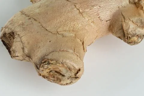 Raw ginger root showing natural texture and detail Stock Photos