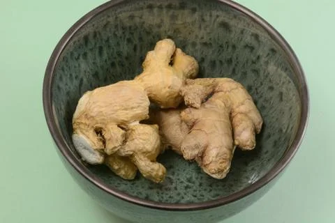 Raw ginger root spice Foto stock