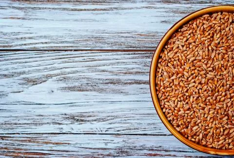 Raw grain in a plate Stock Photos