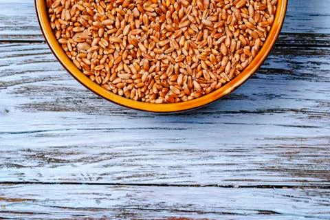 Raw grain in a plate Stock Photos
