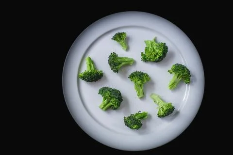 Raw green broccoli Stock Photos