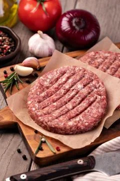 Raw Ground beef meat Stock Photos