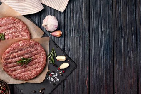 Raw Ground beef meat Stock Photos