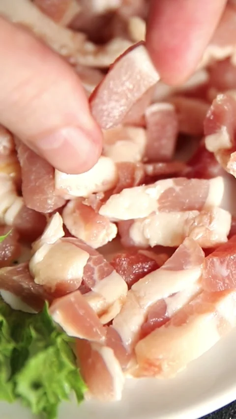Raw ground meat beef or pork farm product healthy eating, nutritious dish Stock Footage 347315680