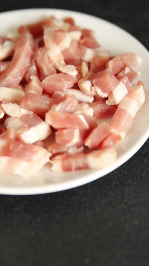 Raw ground meat beef or pork farm product healthy eating, nutritious dish Stock Footage 347315687