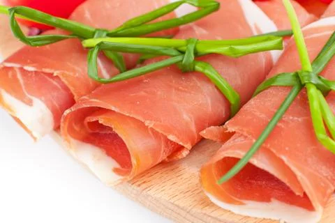 Raw ham Stock Photos