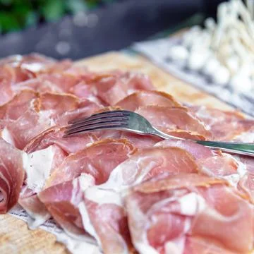 Raw ham Stock Photos