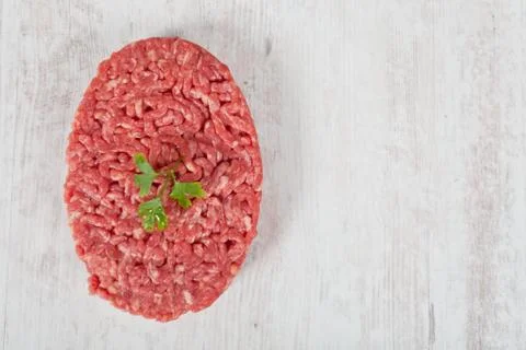 Raw hamburger Stock Photos