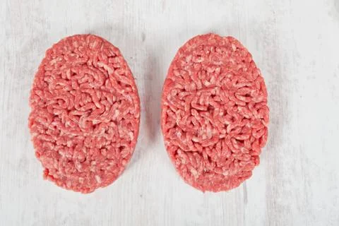 Raw hamburger Stock Photos