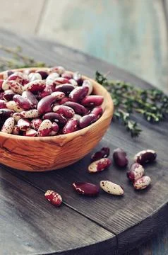Raw haricot beans Foto stock