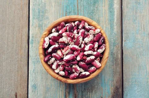 Raw haricot beans Foto stock