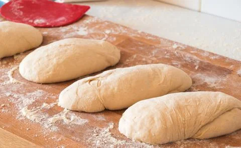 Raw homemade bread without baking Stock Photos