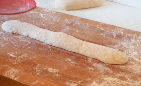 Raw homemade bread without baking Stock Photos