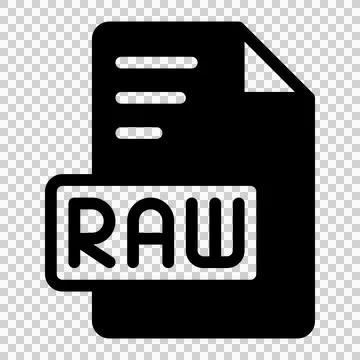 Raw Icon Glyph design. image extension format file type icon.  Stock Illustration