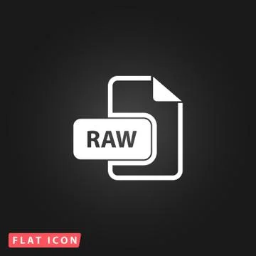 RAW image file extension icon Stock Illustration