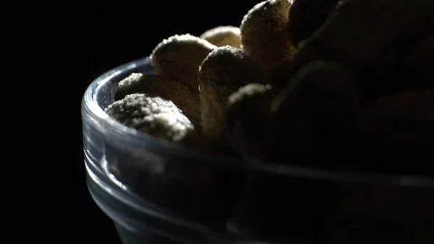 Raw Inshell Peanuts fried with salt.  Rotation. peanuts in shell. Stock Footage 102134082