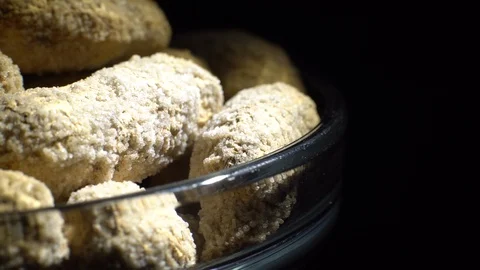 Raw Inshell Peanuts fried with salt.  Rotation. peanuts in shell. Stock Footage 102134130