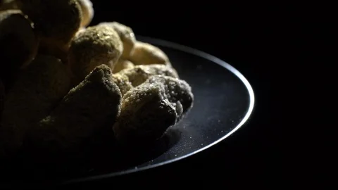 Raw Inshell Peanuts fried with salt.  Rotation. peanuts in shell. Stock Footage 102134464