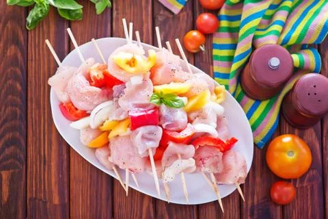 Raw kebab Stock Photos