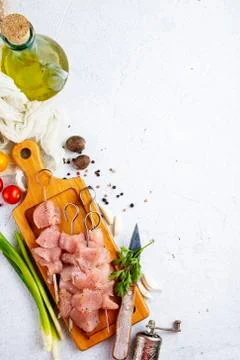 Raw kebab Stock Photos