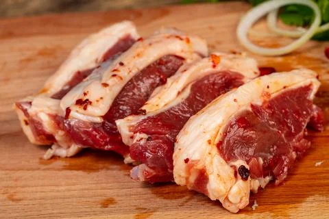 Raw lamb meat Stock Photos