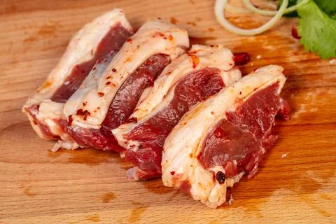 Raw lamb meat Stock Photos