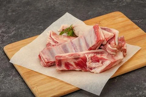 Raw lamb ribs for cooking Stock Photos