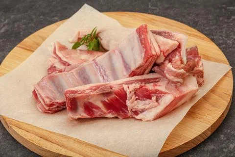 Raw lamb ribs for cooking Stock Photos