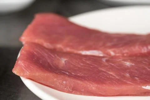 Raw lean steak Stock Photos