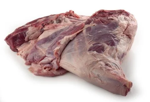 Raw leg of lamb Stock Photos