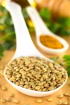 Raw lentil Stock Photos