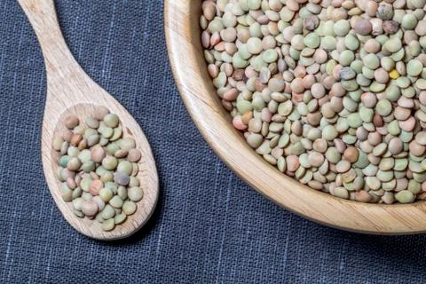 Raw lentil Foto stock