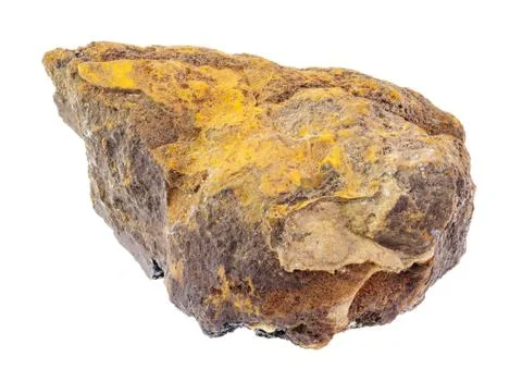 Raw limonite stone on white Stock Photos