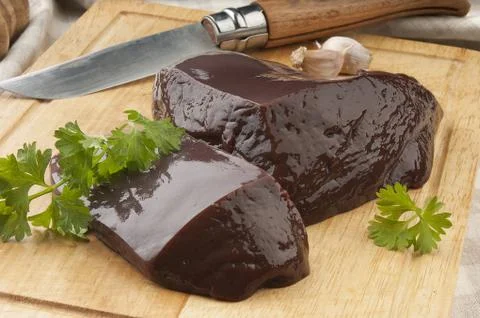 Raw liver Stock Photos
