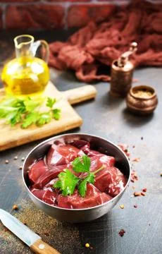 Raw liver Stock Photos