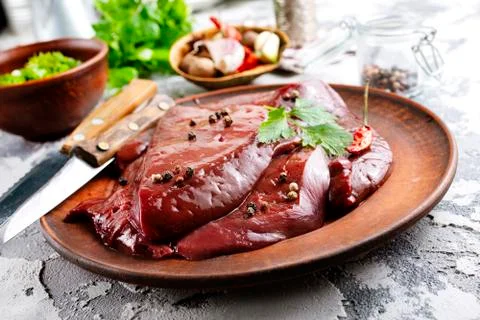 Raw liver Stock Photos