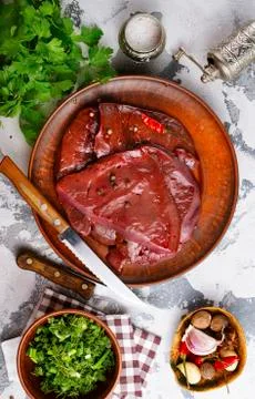 Raw liver Stock Photos
