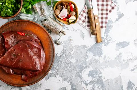 Raw liver Stock Photos