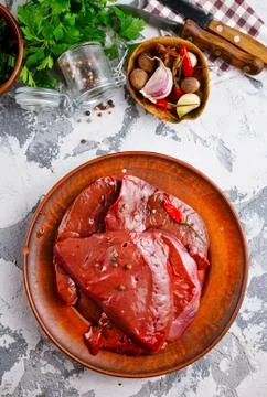 Raw liver Stock Photos