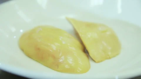 Raw liver on a platter Video stock 59615929