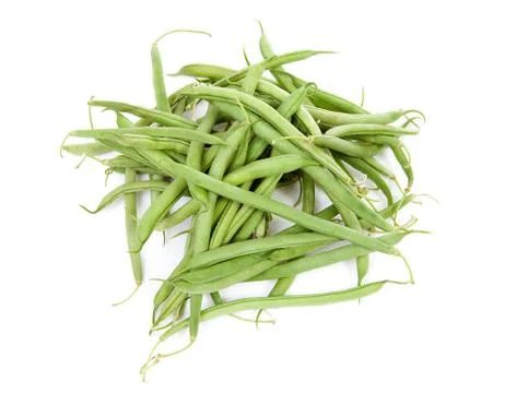 Raw long green beans Stock Photos