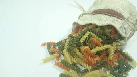 Raw macaroni pasta Stock Footage 89823066