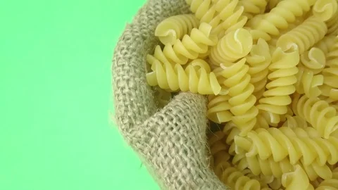 Raw Macaroni Pasta Stock Footage 90161664