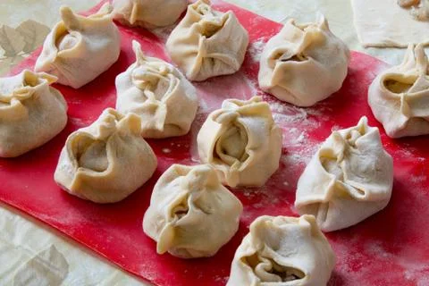 Raw mantas on the table Stock Photos