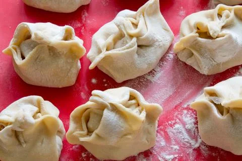 Raw mantas on the table Stock Photos