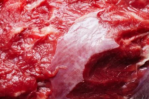 Raw marbled beef, close-up, background, texture Stock Photos