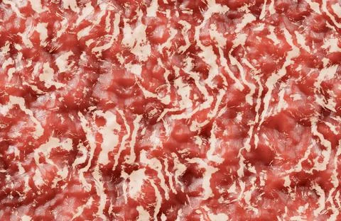 Raw marbled beef meat texture with red muscle fibers and white fat patterns Stock Illustration